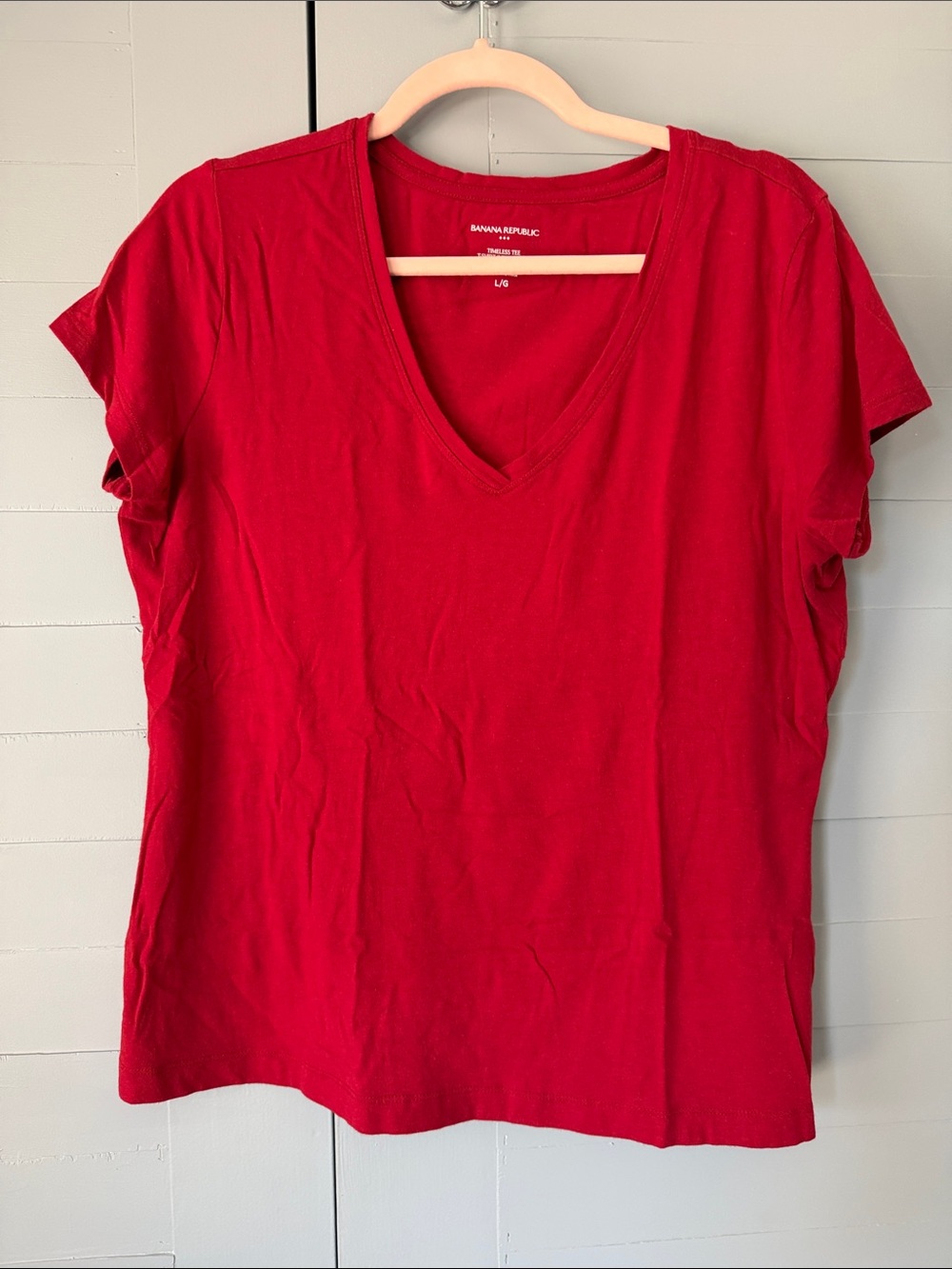 Banana Republic V-Neck Tee Pack - White, Red, Gray, Navy - Picture 5 of 6